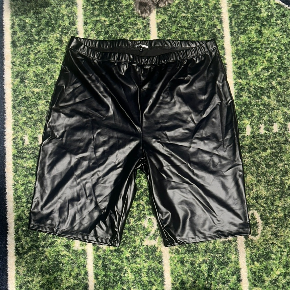 Fashion Nova Faux Leather Biker Shorts